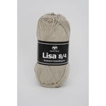 Lisa 8/4 Garn Bomull 50 g Beige Svarta Fåret