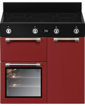 Beko 90cm Burgundy Freestanding Cooker with Induction Cooktop