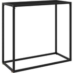 Table d'entrée Table console Noir 80x35x75 cm Verre trempé