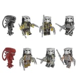 8-pack Predator Series Alien minifigurer monterade byggstensleksaker Docka byggklossleksaker