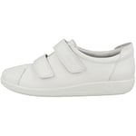 ECCO Women's Soft 2.0 Low-Top Sneakers,Bright White,6 UK