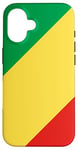 Coque pour iPhone 16 Drapeau de la République du Congo Proud Patriot Souvenir Fan