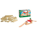 BRIO World Expansion Pack - Intermediate Wooden Train Track for Kids Age 3 + & World Lifting Bridge for Kids Age 3 Years Up - Compatible With All Railway Train Sets and Accessories