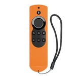 Orange Coque de télécommande en Silicone antidérapante, antichoc, pour Amazon Fire TV, avec télécommande vocale 4K Alexa (édition 2017) (2e génération) Nipseyteko