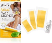 Nad's Natural Women’s Hair Removal Wax Strips, Head to Toe Wax Kit, Face Wax 