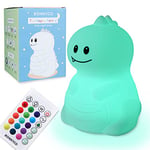 Veilleuse Enfant avec Télécommande, Contrôle Tactile 16 Couleurs - BONNYCO | Dinosaure Veilleuse Bébé avec Minuterie | Lampe Veilleuse Led Sans BPA | Veilleuse Enfant Rechargeable Cadeau Bebe Fille