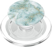 Élégant motif tourbillon aqua pastel vert de mer aquarelle PopSockets PopGrip - Support et Grip pour Smartphone/Tablette avec un Top Interchangeable PopSockets PopGrip pour MagSafe