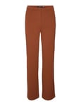 VERO MODA Vmzamira MW Pantalon Droit GA Noos Tissu, Fired Brick, 32 FR/XS/L Femme