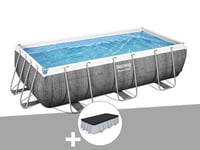 Kit piscine tubulaire rectangulaire Bestway Power Steel 4,04 x 2,01 x 1,00 m + Bâche de protection