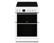 Creda C60CDOW 60cm Freestanding Ceramic Double Oven White Cooker