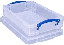 Really Useful 10 x 4 Litre Storage Boxes Clear Plastic With Lid Box Heavy Duty