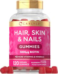 Hair Skin and Nails Gummies | 5000Mcg Biotin | 120 Gummies | with Vitamins A, B1