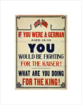 Wee Blue Coo WAR WWI CANADA GERMAN KAISER FIGHT KING PATRIOT FRAMED ART PRINT MOUNT B12X5893