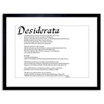 Wee Blue Coo Desiderata Placidly Noise Haste Quote Ehrmann Framed Wall Art Print