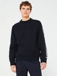 Armani Exchange Logo Tape Sweatshirt - Navy, Navy, Size S, Men