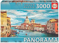 Educa - Puzzle de 3000 pièces panoramique pour Adultes | Serie Panorama. Grand Canal de Venise. Comprend Un Service de pièce Perdue au Stock d'échappement | À partir de 14 Ans (19053)