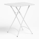 Table pliante carrée en acier (60x60 cm) Janti SKLUM Blanc - Blanc