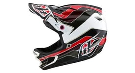 Casque integral troy lee designs d4 polyacrylite gris rouge