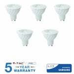 GU10 ampoules spot 6.5 w w warm light 5 pieces - V-tac