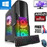 Mega Fast AMD Dual Core 8GB 1TB Gaming PC Computer WIFI Windows 10 Bundle ForceB