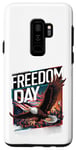 Coque pour Galaxy S9+ T-shirt graphique Patriotic Freedom USA