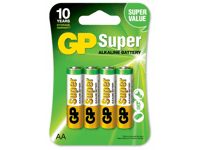 Gp Batteries Super Alkaline Aa Batteri, 15A/Lr6, 4-Pak