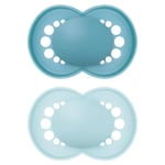 MAM Pure Original Soother Solid Blue 16m+ 2Pk