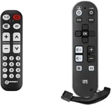 Tv10 - Télécommande Universelle Facile D`Utilisation Avec 19 Gros Boutons Programmables & One For All Tv Zapper Télécommande Universelle - Contrôle Jusqu'À 3 Appareils Tv Décodeur Et Audio