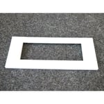 Plaque de finition blanc polaire 3 postes 6M entraxe 45mm horizontale pour appareillage mural altira