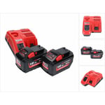 Milwaukee Set M18 NRG-1202: 2x Batteries 12,0Ah 18V Li-Ion (2x 4932464260) + Chargeur M12-18 FC (4932451079)