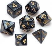 Greifenfels Pearl Series Dice (Black/Gold)