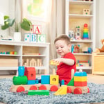 Melissa & Doug Wooden Jumbo Stacking Train - Classic