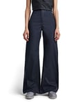 G-STAR RAW Women's Deck Ultra High Wide Leg Pants, Blue (salute D22591-D194-C742), 27W / 32L