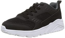 Skechers UNO LITE RONZO Sneaker, Black Synthetic & Textile/White Trim, 13.5 UK Child