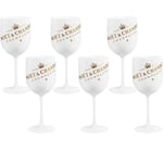 500 ml Moët champagneglas i plast och akryl WHITE 6PCS