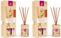 CRISTALINAS Air Freshener, Reed Diffuser, 40ml / 8 weeks, 0% alcohol, Orange Blossom & Honey (Pack of 2)