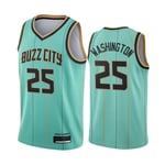 QJV Buzz City Jersey, Ball Homme Vest Reb 90s Hip Hop Vêtements Mesh 2021 Saison T-Shirt T-Shirt de Formation de Presse à Chaud (S-XXL) Washington-XXL