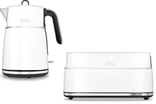 Morphy Richards Signature Matt Jug Kettle & 4 Slice Toaster Set Moonlight White