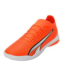 PUMA Homme Match It Chaussure de Football, Ultra Orange White Blue Glimmer, 46.5 EU