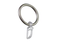 Domoletti Curtain Rings W Hooks Silver D19 10Unit