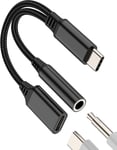 Adaptateur Usb C Vers 3.5Mm Écouteur Jack(2 En 1)Pour Iphone 16 15 Pro Prise Casque Compatible Avec Samsung S24 Pour Apple Ecouteur Chargeur Connecteur Type C Câble Pour Ipad Auxil[CAS313981]