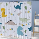 1 st söt dinosauriemönster polyester tyg duschdraperi, 180 x 200 cm