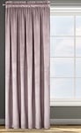 Design91 Eurofirany Rosa Rideau en Velours Doux Uni Opaque avec Galon Fronceur - 1 Unité, Moelleux, Panneau Drapé, Classique, Élégant, Salon, Chambre, 200 g/m², 135x300 cm, Vieux Rose