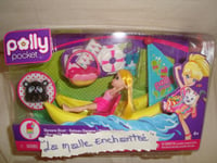 POUPEE POLLY POCKET FASHION ET SON BATEAU BANANE NEUF