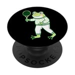 Grenouille sportive pour amphibien jouant au tennis PopSockets PopGrip Interchangeable