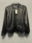 All Saints Yuki Bomber Black Large TD024 VV 11