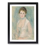 Big Box Art Madame Henriot by Pierre-Auguste Renoir Framed Wall Art Picture Print Ready to Hang, Black A2 (62 x 45 cm)