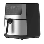 MasterPRO iRocket 800 MP - Friteuse à Air 6 L - 1800W de Puissance - Sans Huile - Design Moderne en Noir - Écran Tactile LED - Panier Antiadhésif Amovible - Contrôle de Température de 80 à 200ºC.