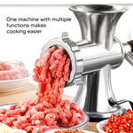 Manual Meat Grinder Silver Suction Cup Type Meat Mincing Machine Aluminum Alloy