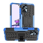 iCatchy for Motorola Moto G13 / G23 Case, Heavy Duty Hard Tough Dual Layer Hybrid Kickstand Shockproof Cover compatible with Motorola G13 / G23 Phone Case (Blue)